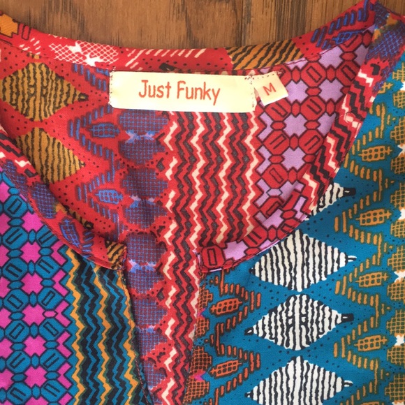 Just Funky Printed Ruffle Dress - Picture 2 of 2